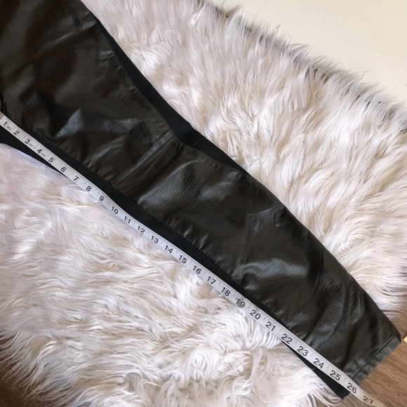 Trouve Faux Leather Front Panel Leggings Black Sml - Picture 15 of 16